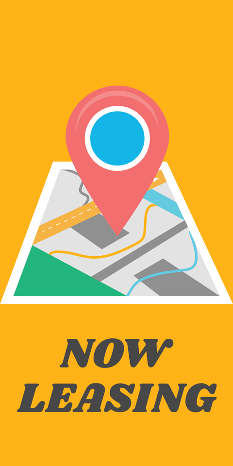 Now Leasing Map With Pin Illustrated Property Template
